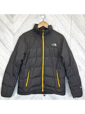 The North Face 550 Down Quilted Jacket Gray Mens Size Medium Outdoor Gorpcore